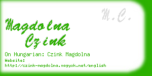 magdolna czink business card